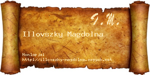 Illovszky Magdolna névjegykártya