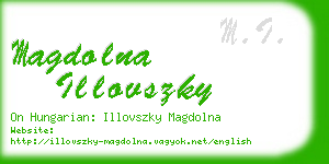 magdolna illovszky business card